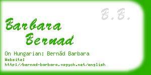 barbara bernad business card