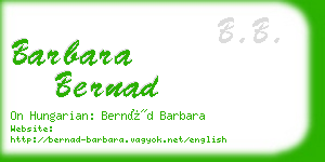 barbara bernad business card